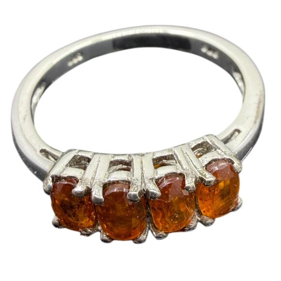 Spessartine Garnet Ring 925 Sterling Silver US Size 7 STS Orange Gemstone - Picture 7 of 7